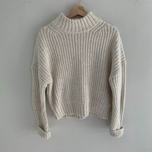 J. Crew Knitted Sweater Semi-Cropped, Cream - NWT